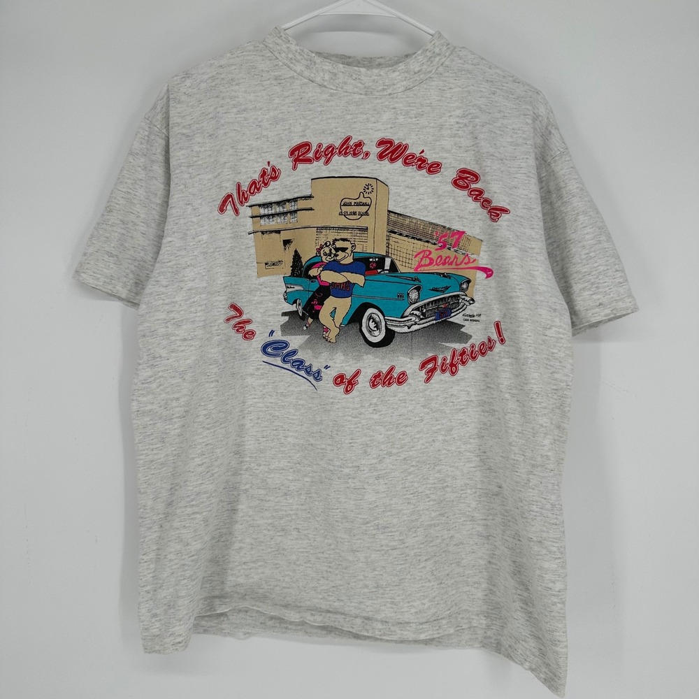 Vintage 90s Oneita Power-T Class of the John Marshall High School T-Shirt L Grey